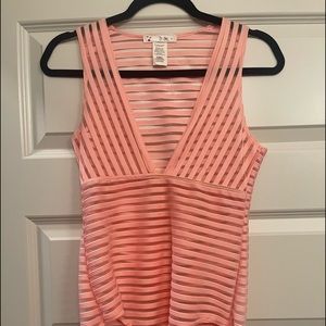 Blush Sheer Striped body suit